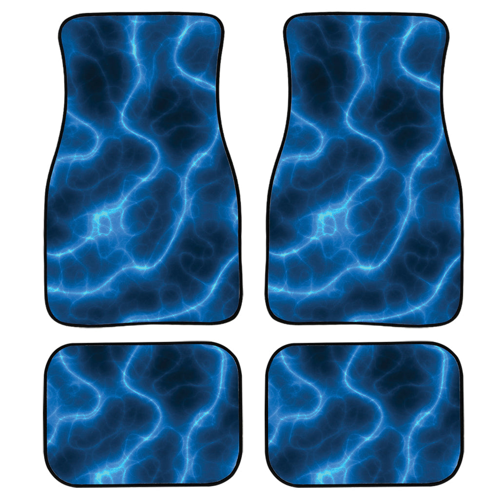 Blue Plasma Print Front And Back Car Floor Mats, Front Car Mat