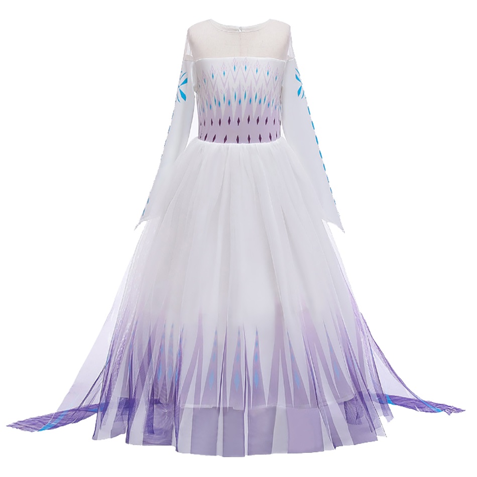 Snow Queen 2 Cosplay Elsa Anna Girls Dress Summer Casual Mesh Princess Dress Party Performance Costume 3-12 Years Kids Dresses alx