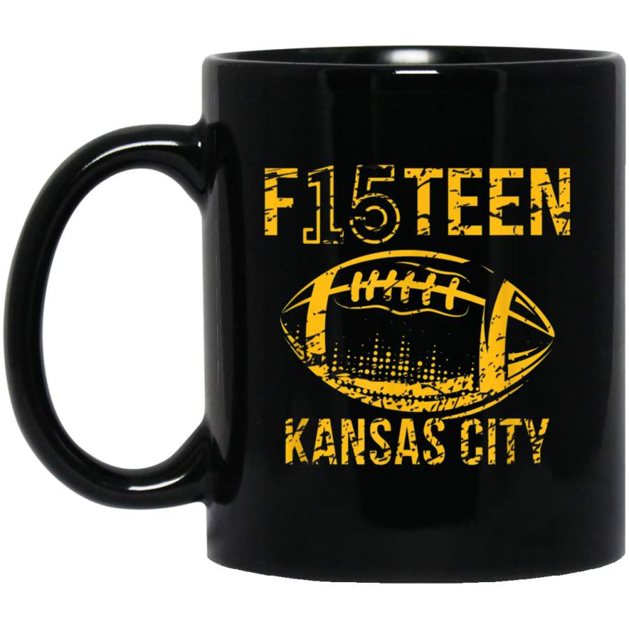 FifMugn 15 Kansas City Football Retro Jersey Gold Mug