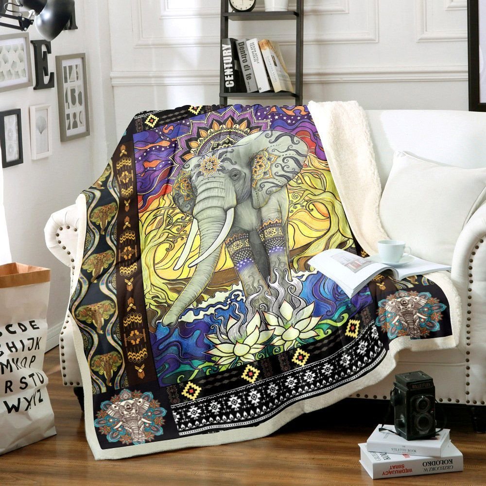 Indian Elephant Hm1211077Tt Sherpa Fleece Blanket