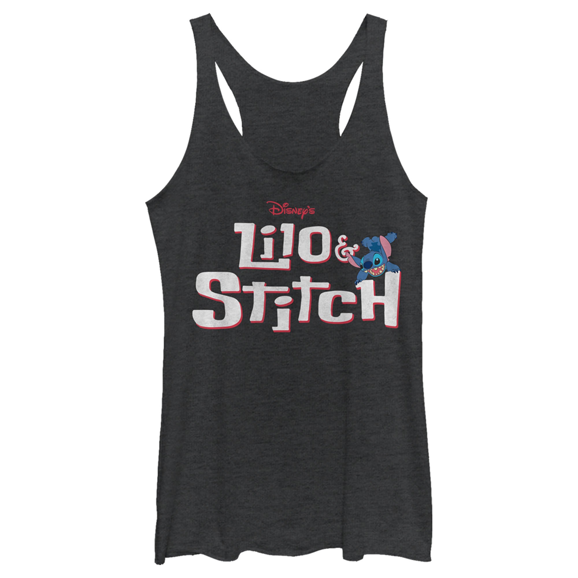 Women’S Lilo & Stitch Red And White Logo Racerback Tank Top