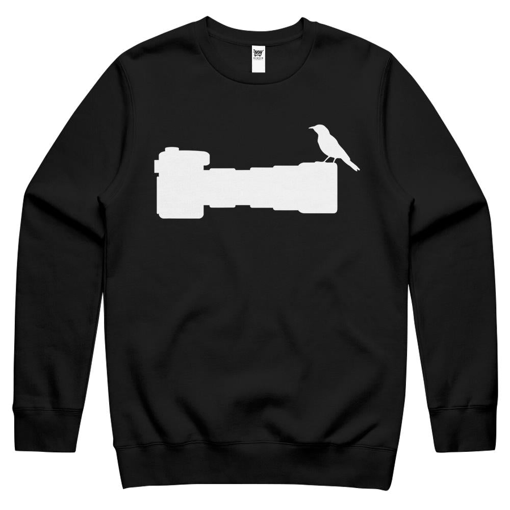 Bird On Long Lens Camera Bird Photographer Photography Crewneck Sweatshirt