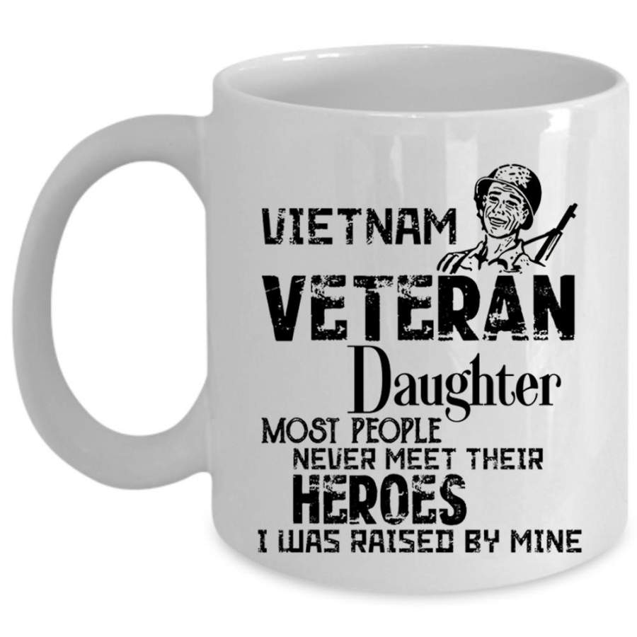 Cool Veteran’s Daughter Coffee Mug, Vietnam Veteran Daughter Cup