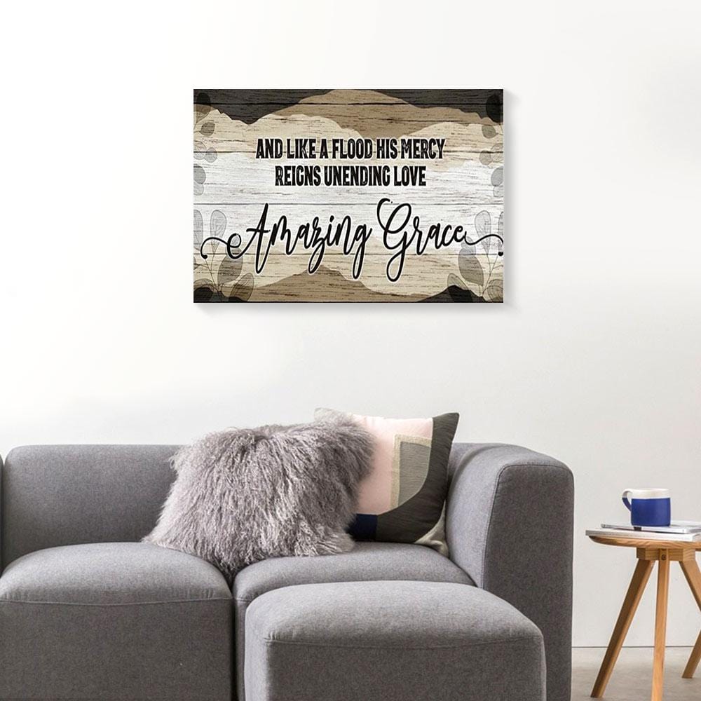 Canvas Prints Like A Flood His Mercy Unending Love Amazing Race Christian Canvas Home Decor Canvas