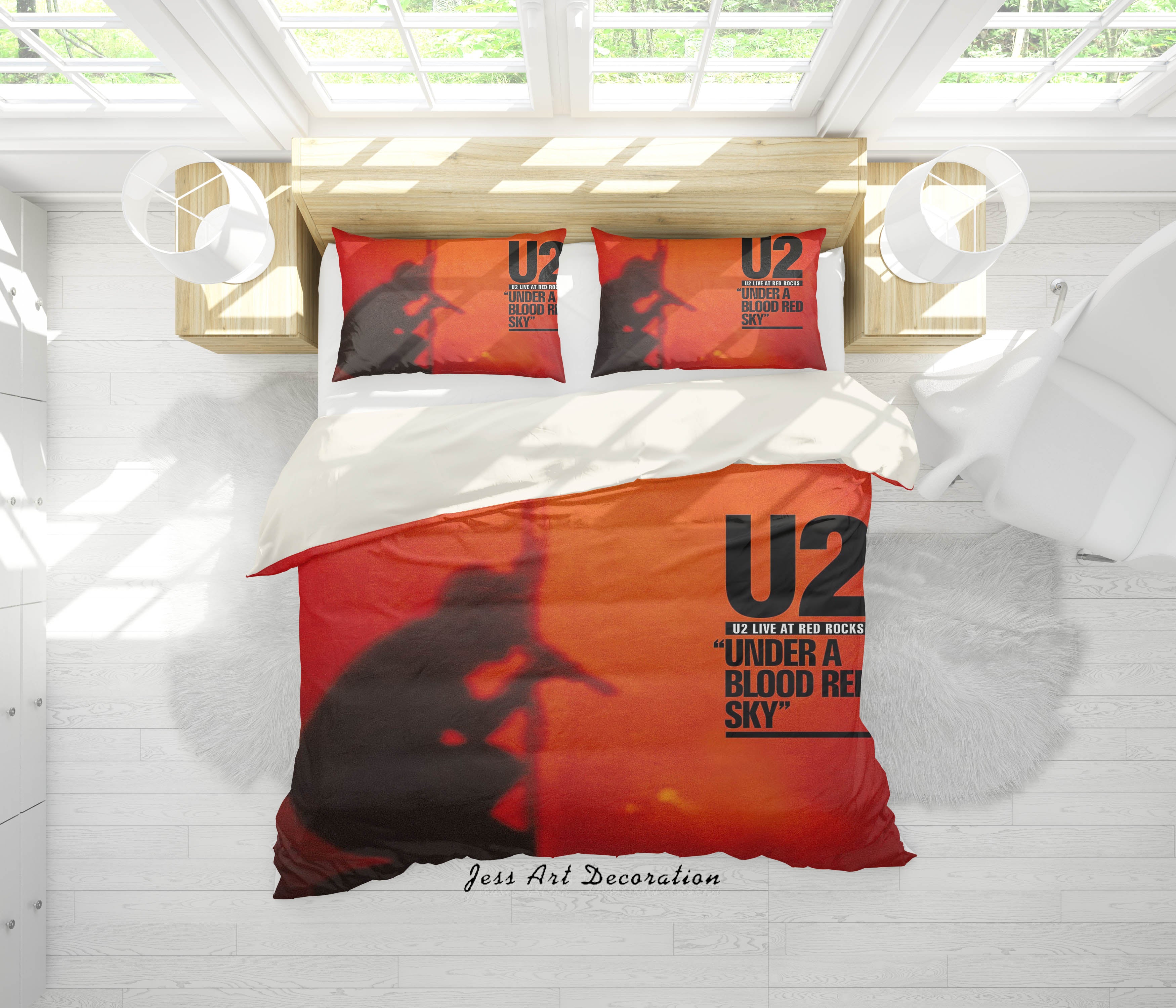 3D Music Band U2 Quilt Cover Set Bedding Set Pillowcases 12