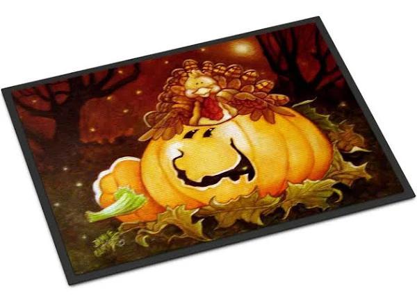 Pumpkins In Forest Halloween Doormat Indoor And Outdoor Mat Entrance Rug Funny Home Decor Closing Gift Gift For Friend Family Gift Idea