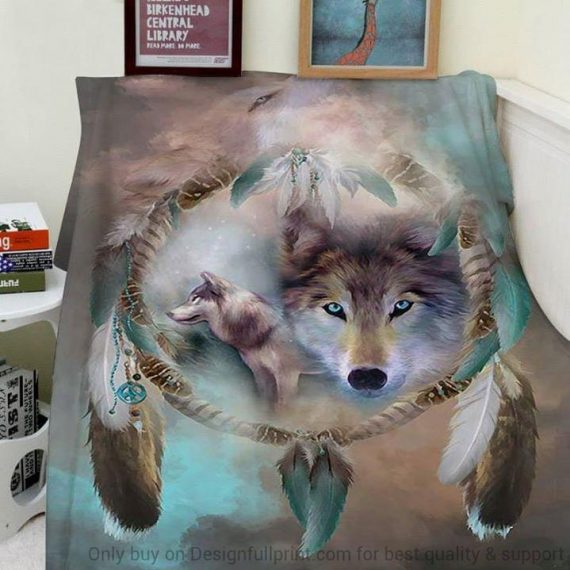 T For Native American T For Wolf Lover Native Wolf Love Wolves Blanket Hg Wolves In Native