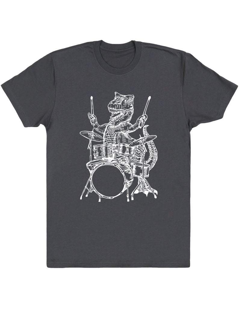 Dinosaur Playing Drums Men’S T-Shirt Gift For Him, Drummer Shirt Boyfriend Gift For Birthday, Christmas Gifts For Men Husband Gift Seembo