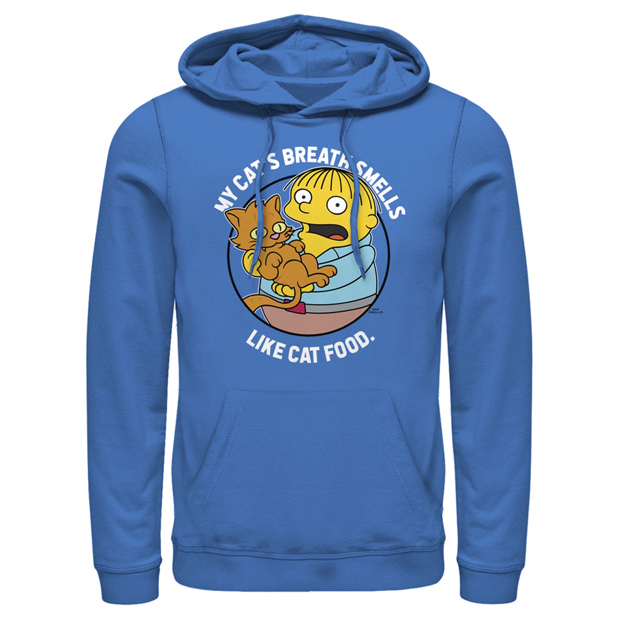 The Simpsons Men’S Ralph And His Cat  Pull Over Hoodie