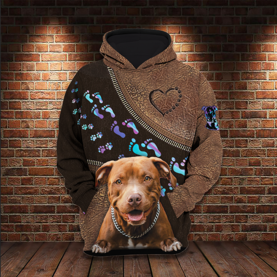 Pitbull Never Walk Alone All Over Printed Gift For Dog Lovers Us Unisex Size Hoodie