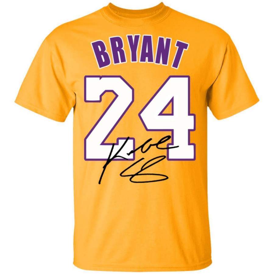 Kobe Bryant T-shirt Number 24 Signature Tee