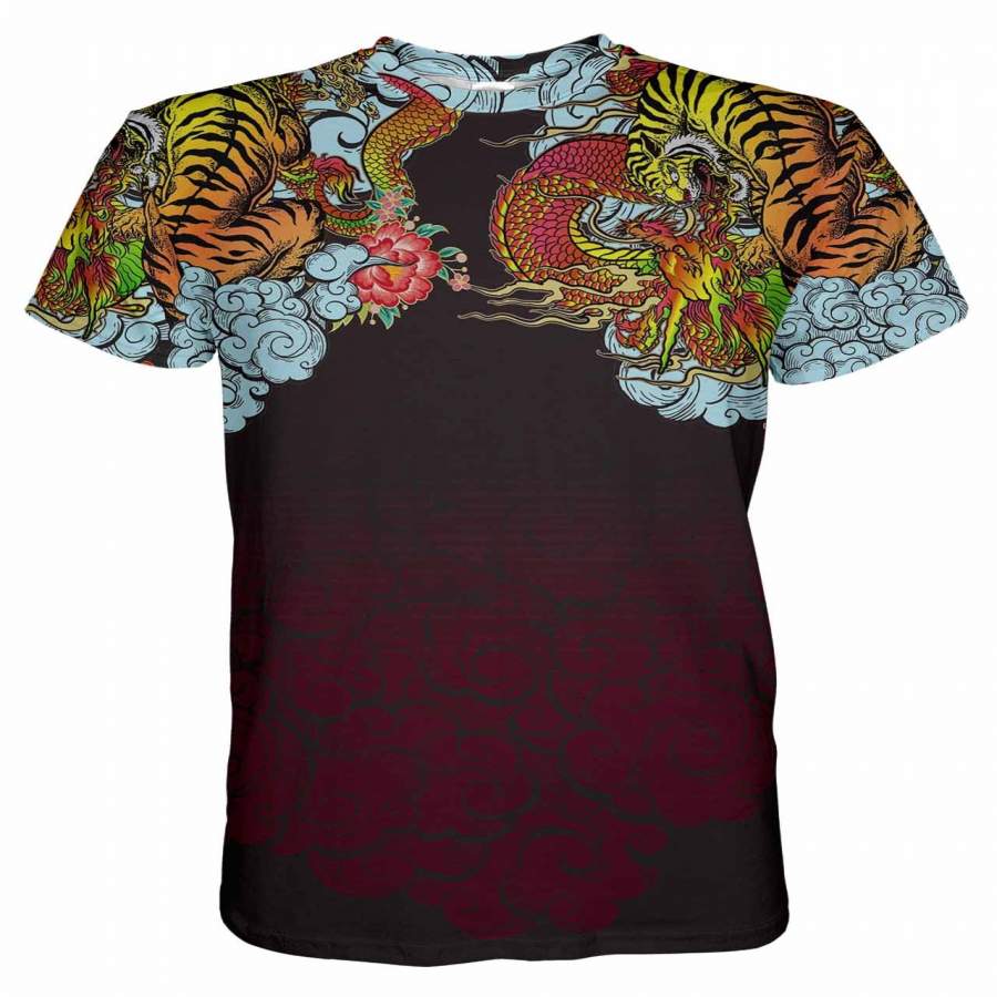 Dragon Tiger Red T-shirt