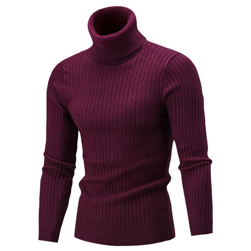 Autumn and Winter New High Quality Men’s Turtleneck Sweater Pullover Shirt Long Sleeve Warm Knitted Turtleneck Sweater 7 Colors alx