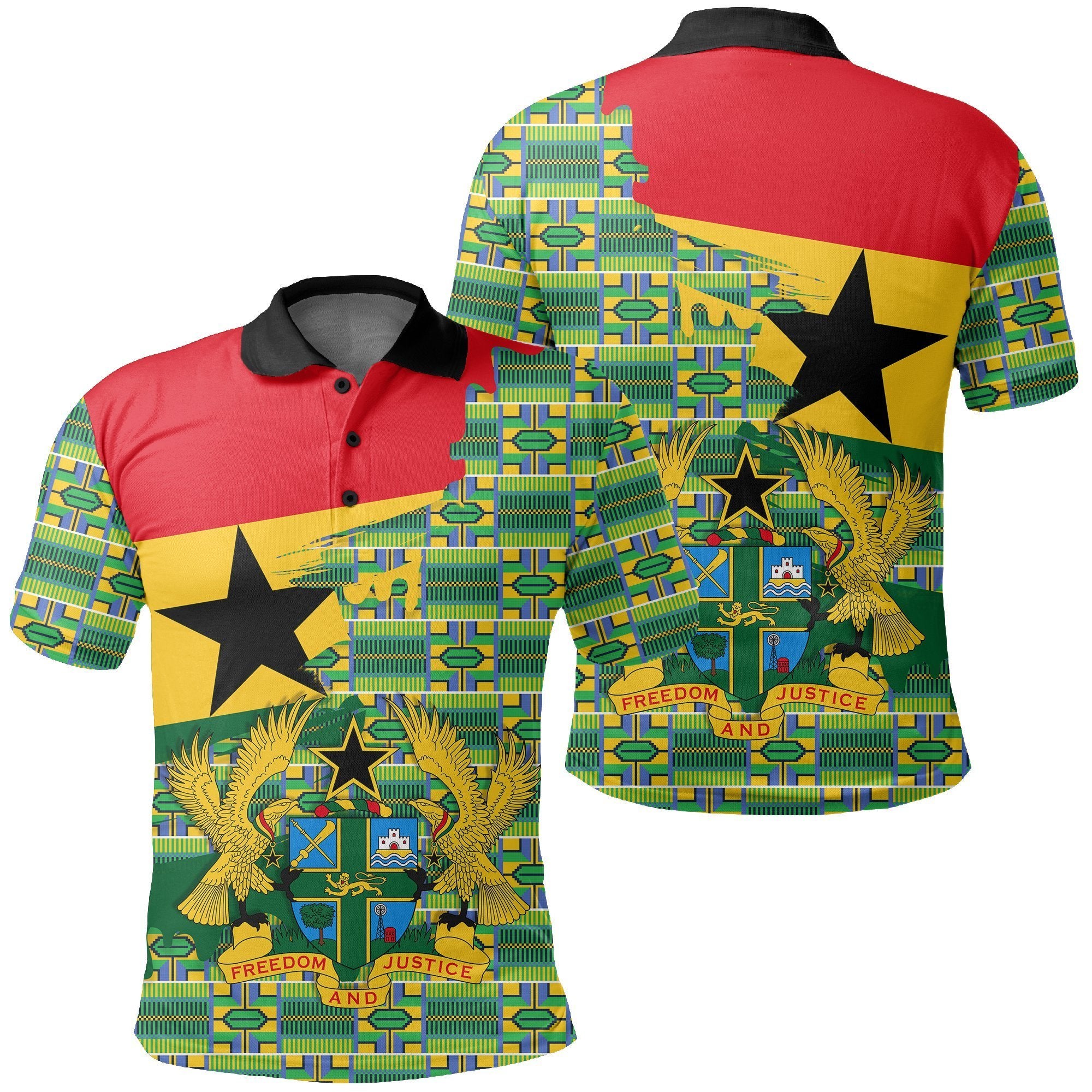 Greek Life Shirt – Kente Seamless Green Polo Shirt – Gash Style