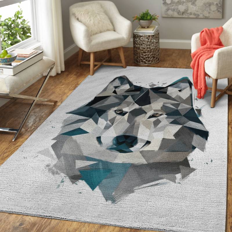 Winter Wolf – Modern Animals Area Rug Carpet