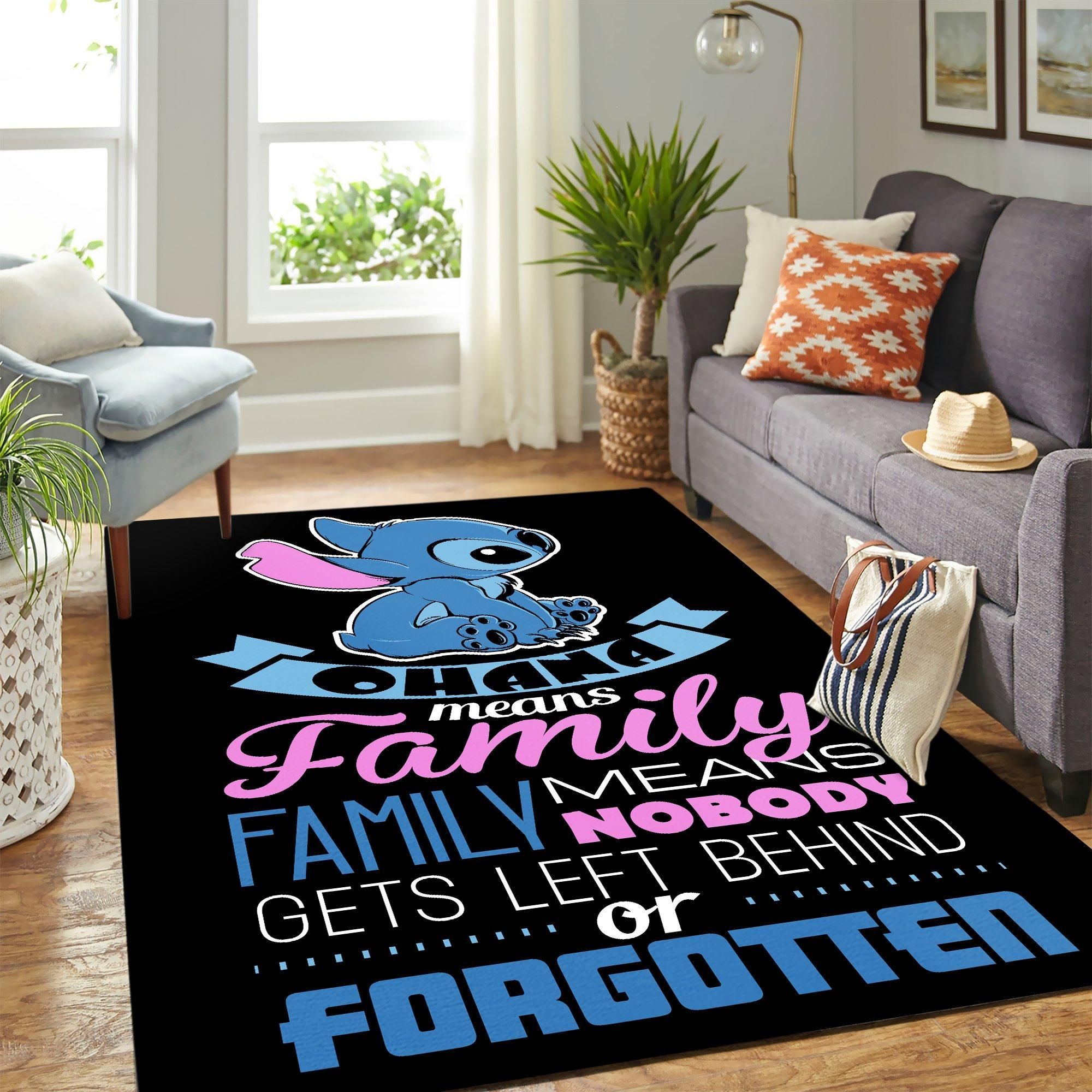 Stitch Family Area Rug Geeky Carpet – Home Decor – Bedroom Living Room Décor