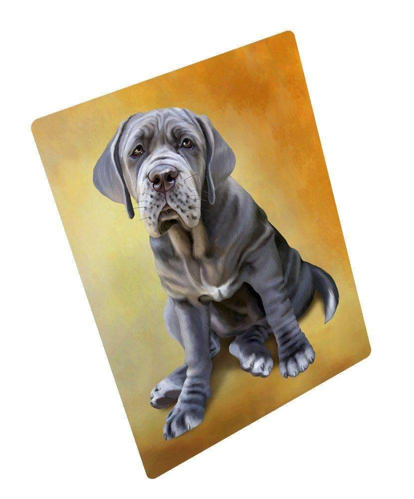 Neapolitan Mastiff Puppy Dog Art Portrait Print Woven Throw Sherpa Plush Fleece Blanket