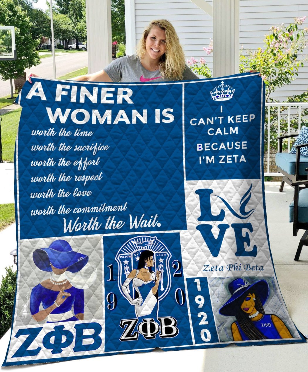 Zeta Phi Beta Queen Quilt All Over Printed