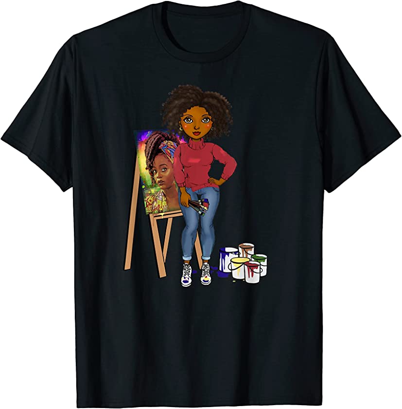 Strong Black Woman Art Melanin Girls T-Shirt