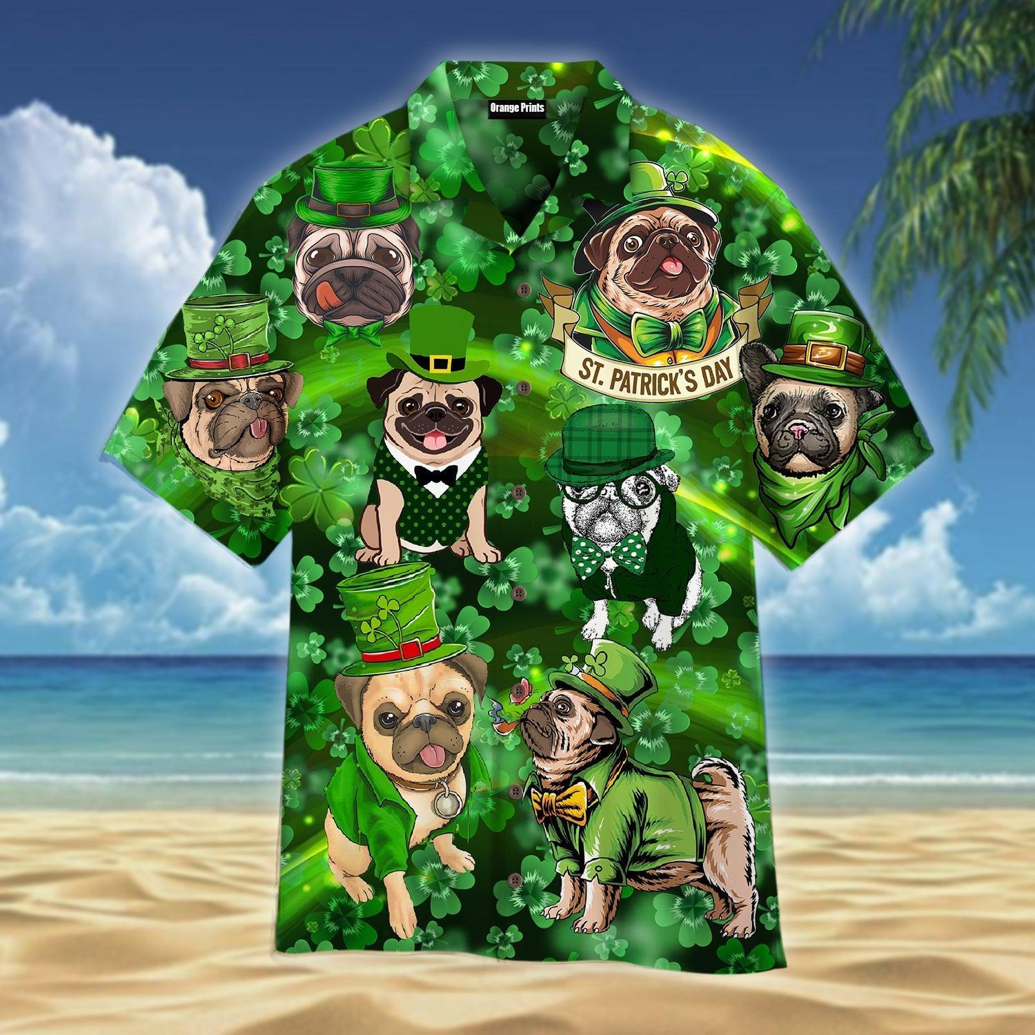 Dog Love Irish Happy Patrick Day Hawaii Shirt For Men Women Ha50701