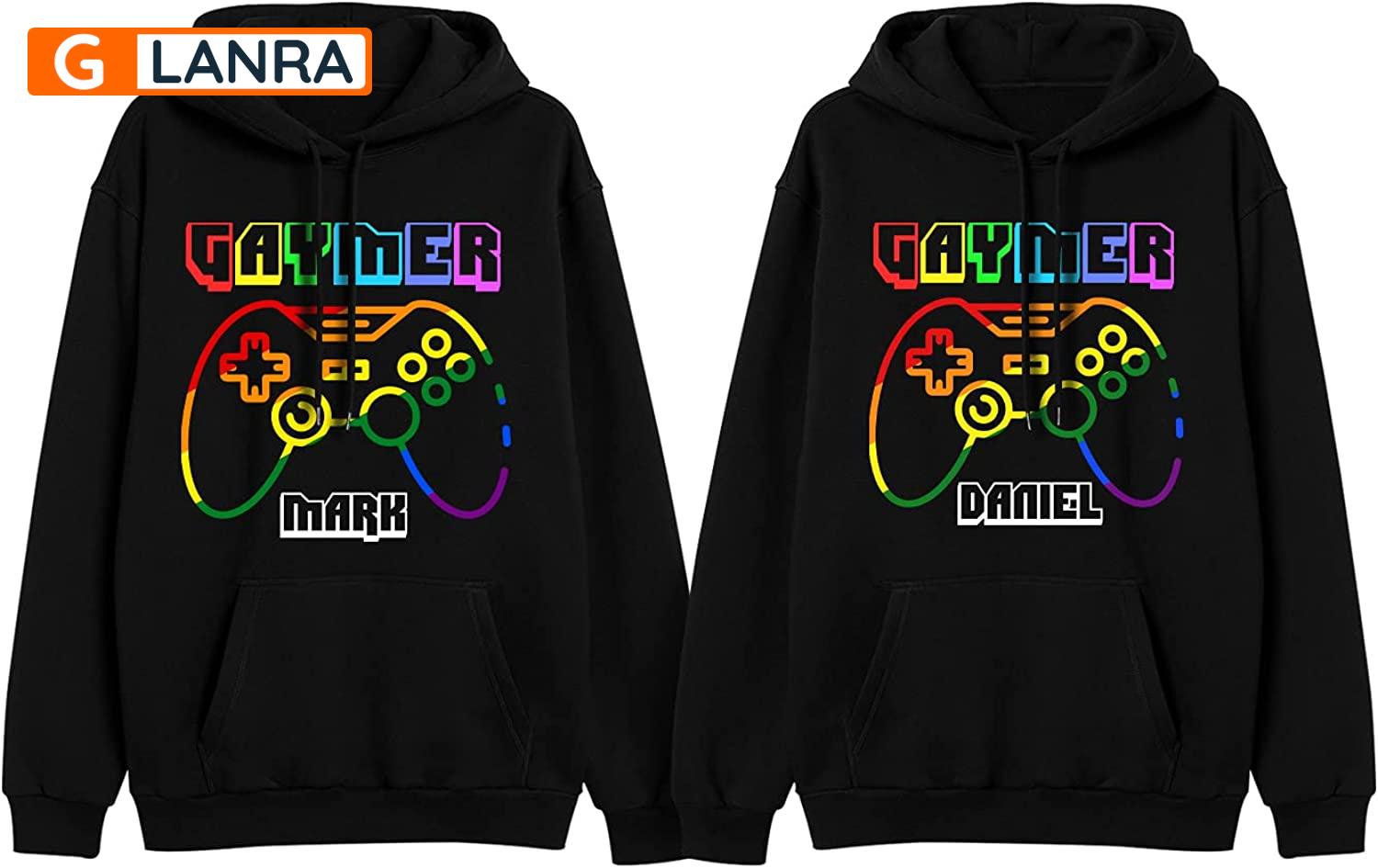 Personalized Gamer Hoodie, Custom Lgbt Gaming Couple Hoodie, Couple Hoodie, Video Game Hoodie, Lgbt Hoodie, Husband Wife Unisex Sweater, Sweatshirt