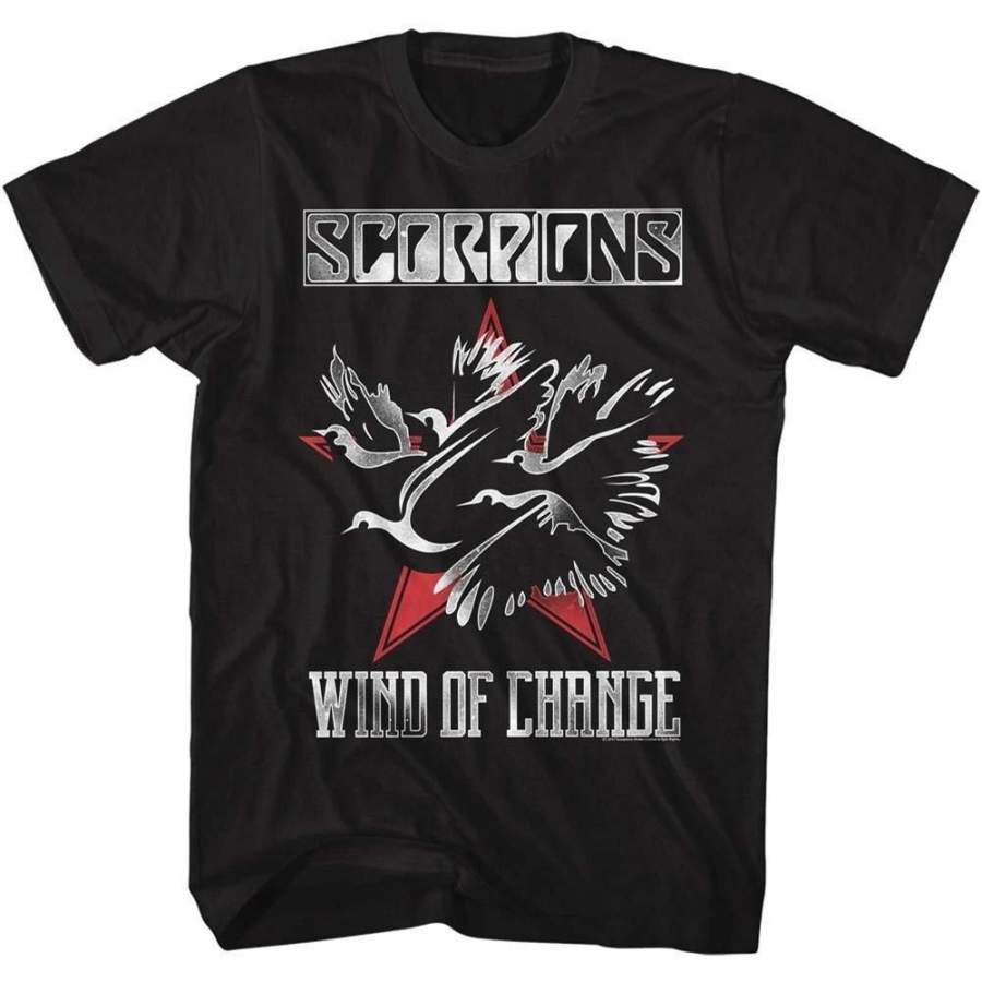 Scorpions German Rock Band Wind Of Change Black Adult TShirt Tee