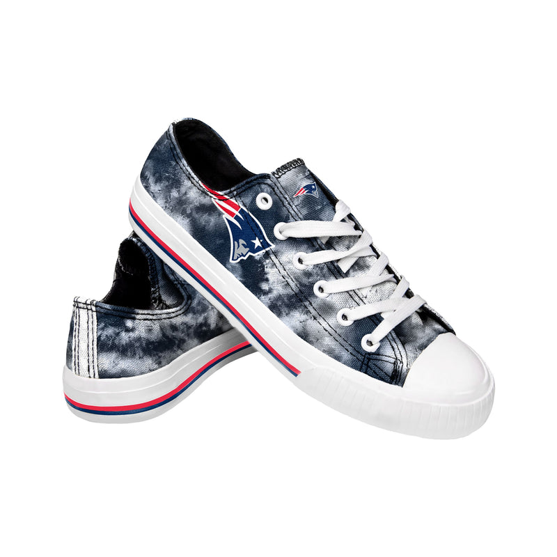 New England Patriots NFL Womens Low Top Tie-Dye Canvas Shoes