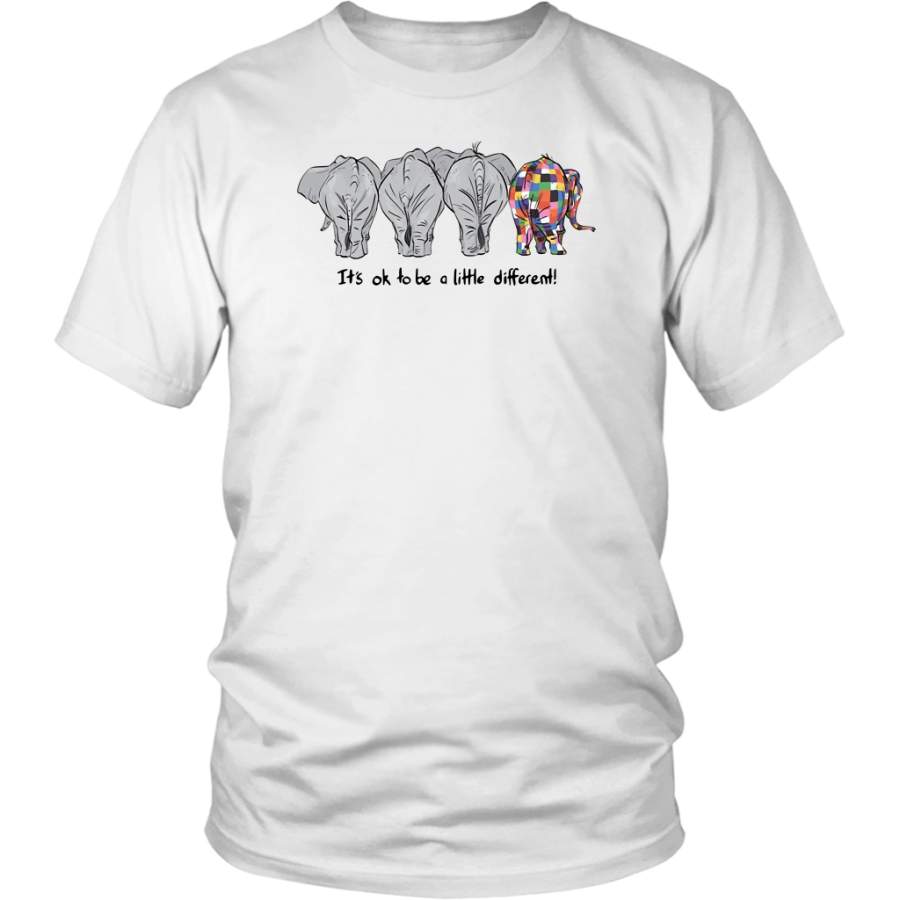 Funny Elephant Autism It’s Ok To Be A Little Different shirts