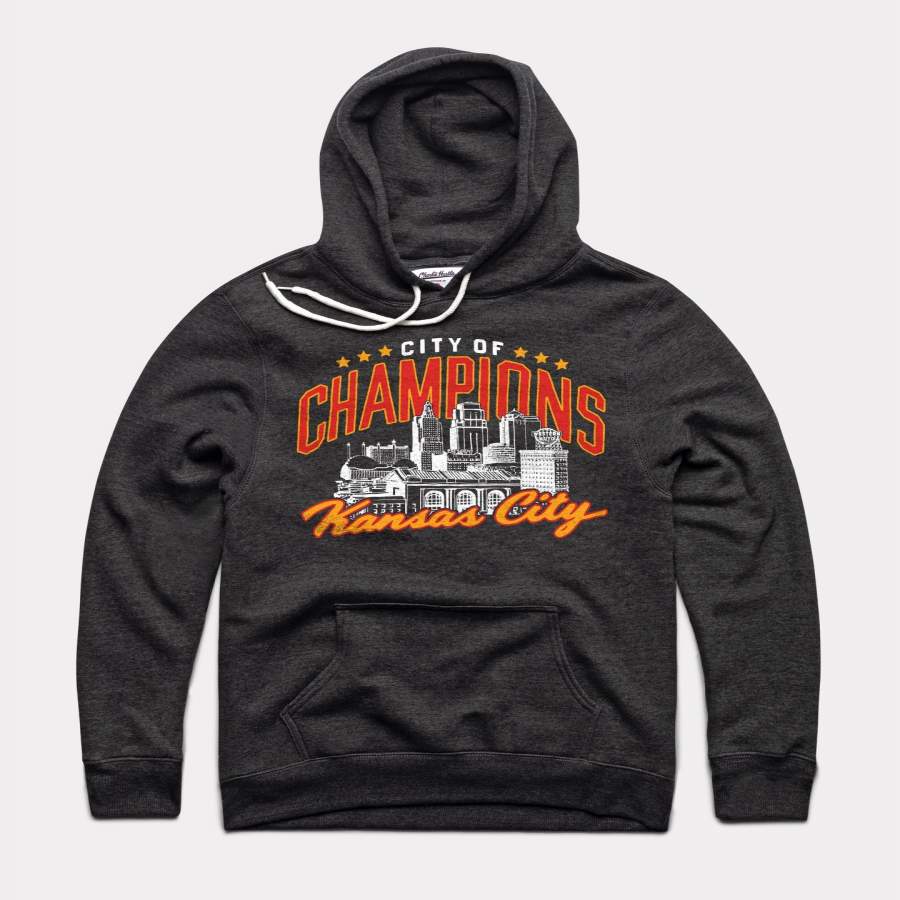 City Of Champions Vintage Black Kansas City Hoodie Sweatshirt