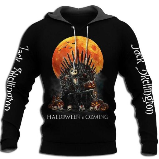 Jack Skellington Halloween Is Coming 3D All Over Printed Hoodie For Men And Women, Gift For Halloween Day, Happy Halloween