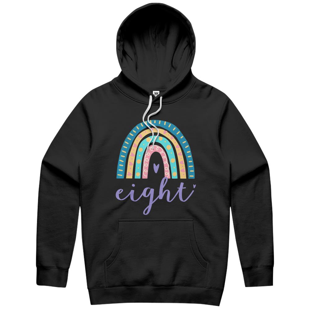 Eight Year Old Rainbow Birthday Gifts For Girls 8Th Bday Hoodie