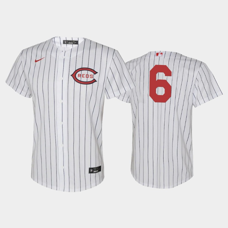 Youth 2022-23 Field of Dreams 6 Jonathan India Cincinnati Reds White Jersey