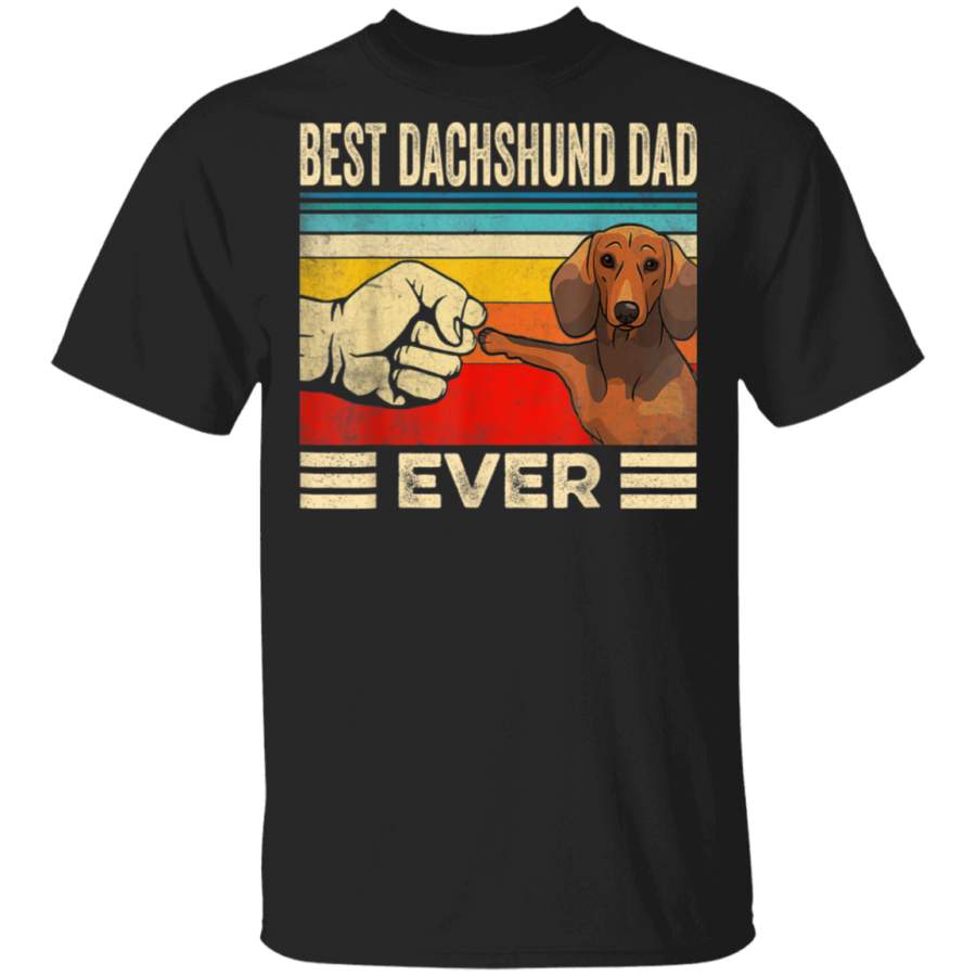 Vintage Best Dachshund Dad Ever TShirt Dog Daddy Father day TShirt