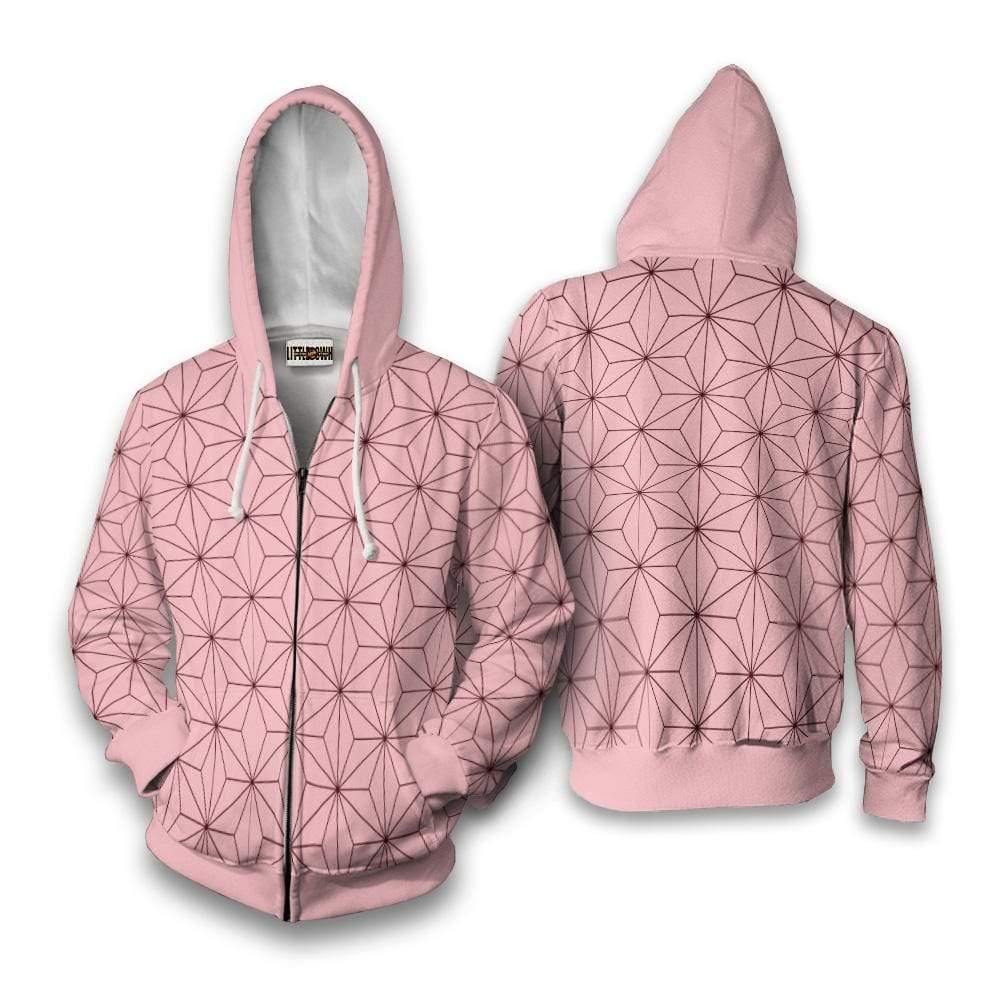Nezuko Kamado Pattern Hoodie Demon Slayer Anime Casual Cosplay Costume