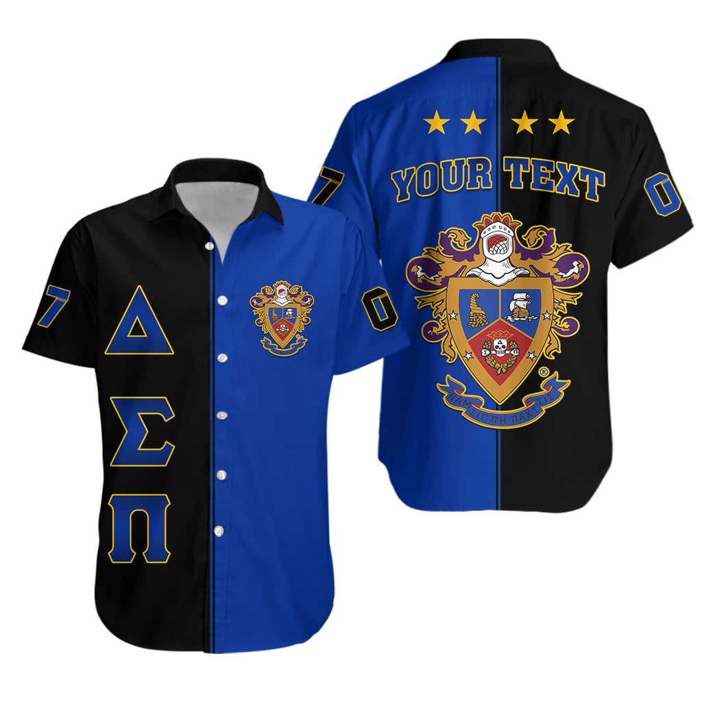 (Custom Personalised) Delta Sigma Pi Hawaiian Shirt Since 1907 Version Half Style Lt13