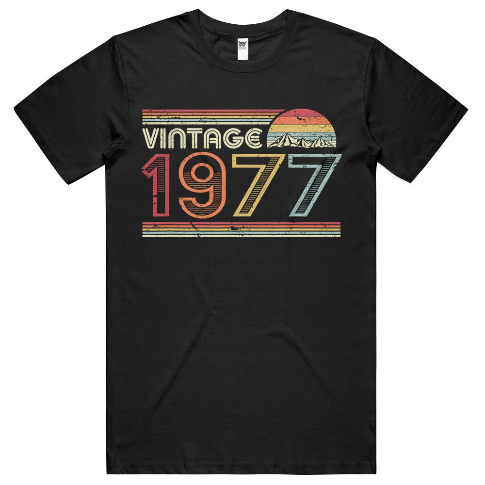 1977 Vintage Shirt, Birthday Gift Tee. Retro Style T Shirts