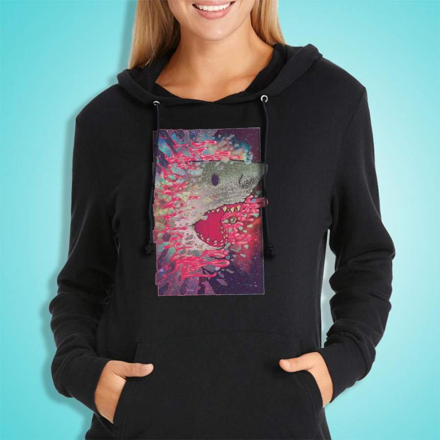 Shark From Outer Space Women’S Hoodie