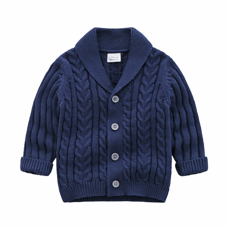 Autumn Winter Children Cardigan Coat Boy Girls Knitted Sweaters Cotton Baby Single-Breasted Jacket 0-3Years alx