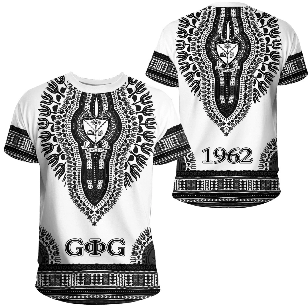 Getteestore T-Shirt – Groove Phi Groove Dashiki (White) T-Shirt A31