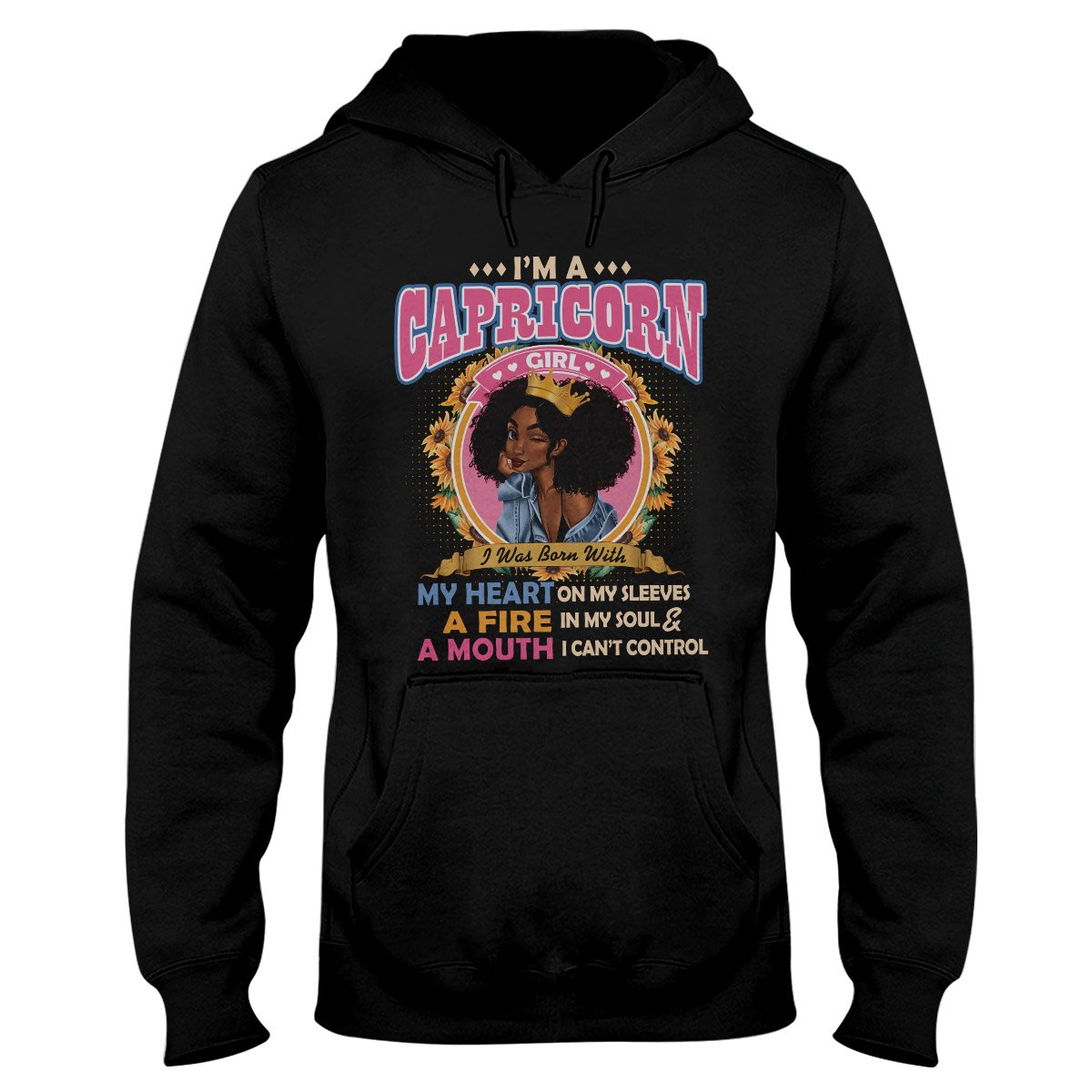 Black Queen Im A Capricorn Girl Ez13 1609 Hoodie