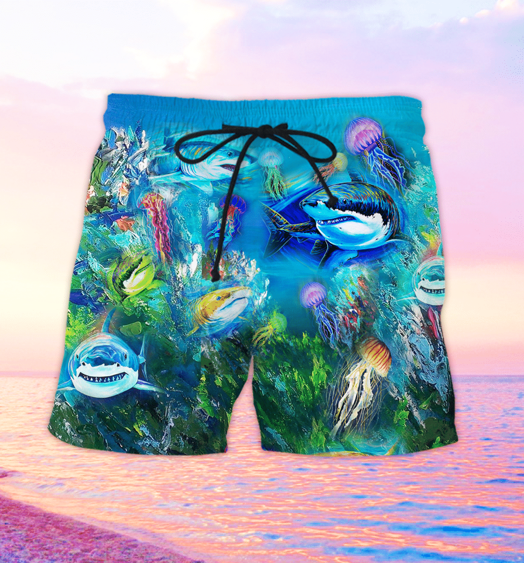 Awesome Shark Unisex Hawaii Shorts Ha39091