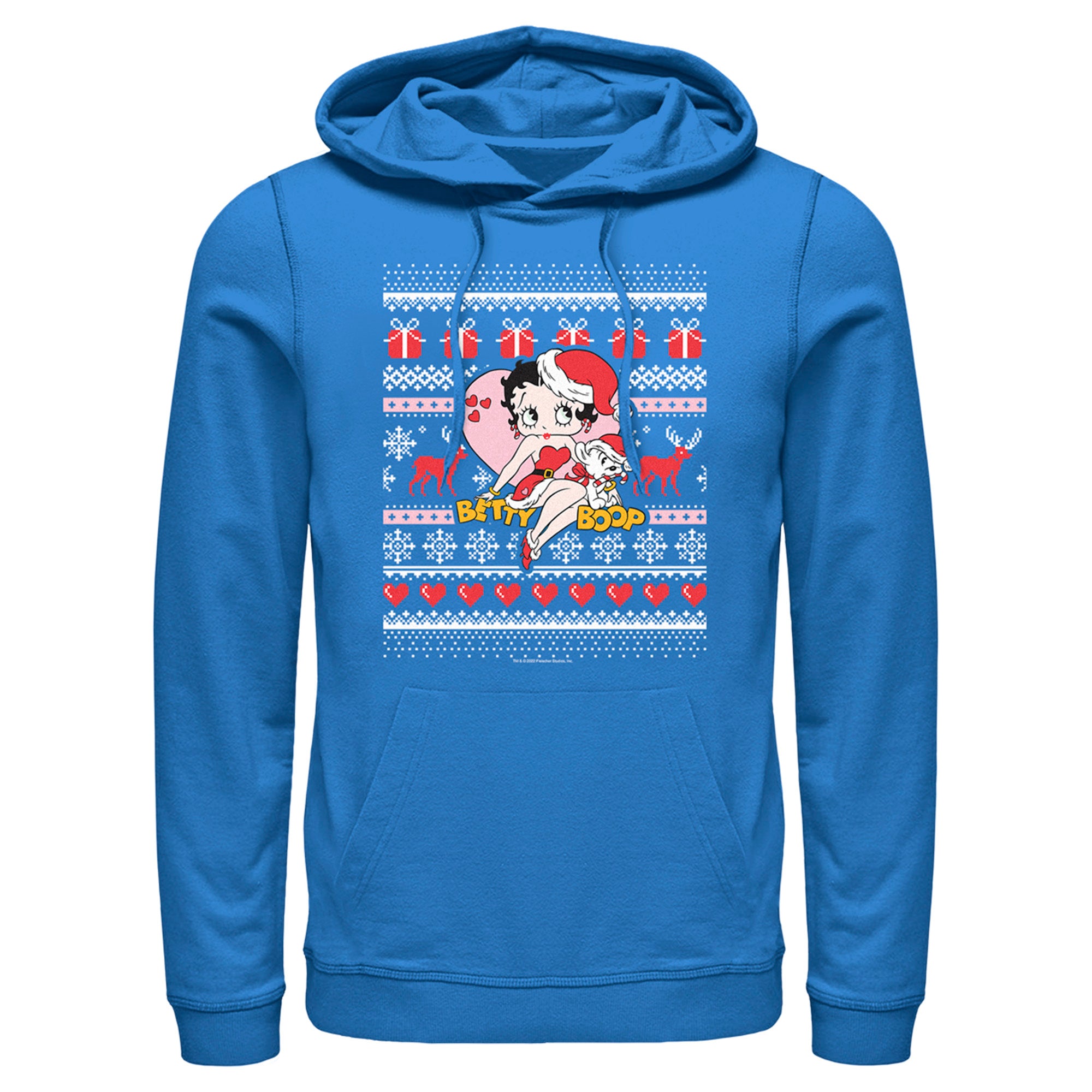 Men’S Betty Boop Christmas Ugly Sweater Print Pull Over Hoodie