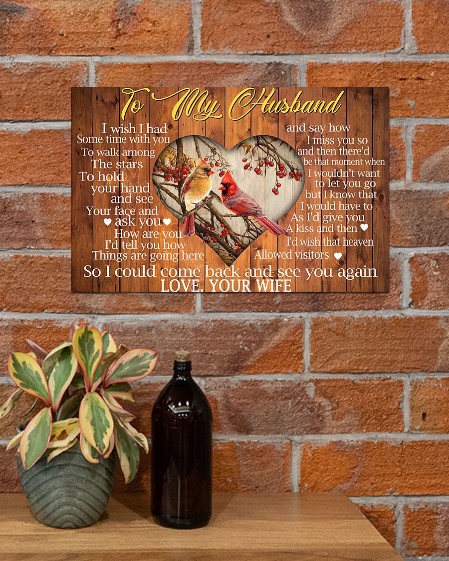 Memorial Gift To Heaven – To My Husband Horizontal Canvas And Poster | Wall Decor Visual Art