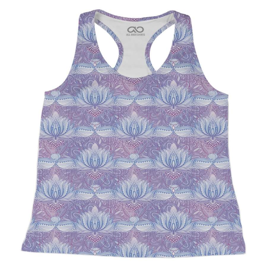 Cotton Candy Lotus Skies Racerback-Tank