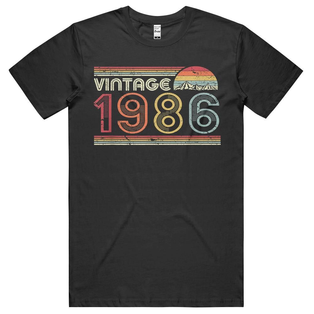 1986 Vintage Shirt, Birthday Gift Tee. Retro Style Unisex Shirt