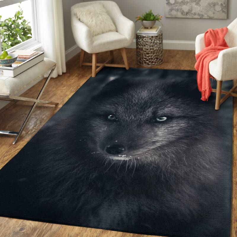 The Silver Fox – Animals Area Rug Carpet