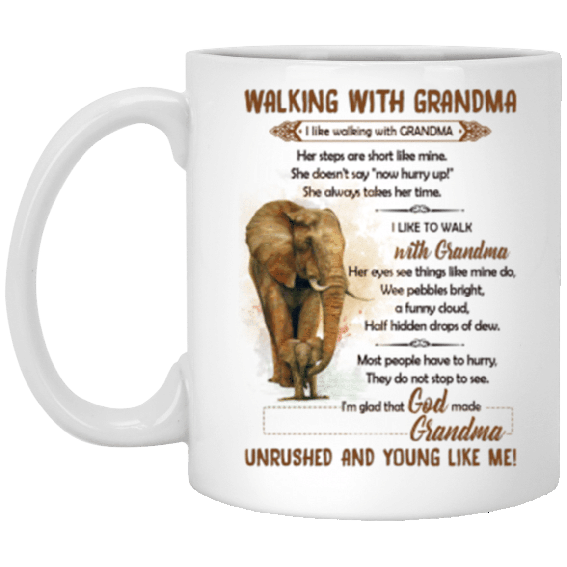 Walking With Grandma Elephant Mug BT