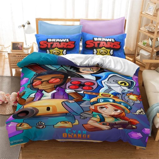 Brawl Stars 5 Duvet Cover Pillowcase Home Decor 3D Bedding Set 6116