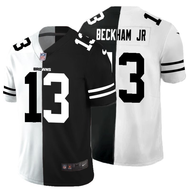 Cleveland Browns Odell Beckham Jr. #13 NFL 2020 Black And White Jersey