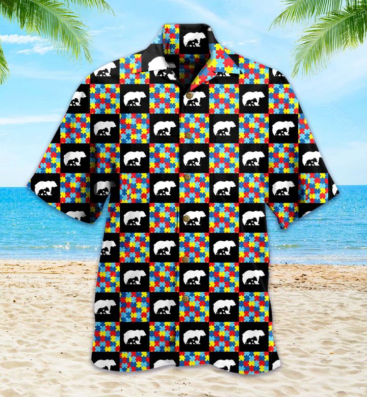 Mama Bear Autism Colorful Hawaii Shirt Ha76898